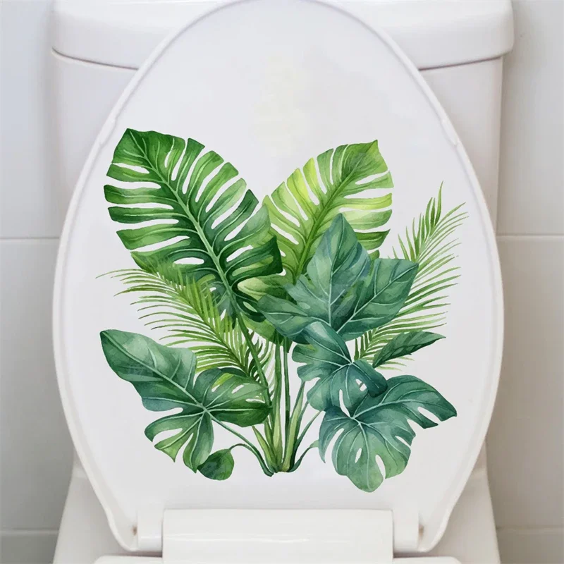 Adesivi Murali Per Toilette Hrippy Con Foglie E Fiori | PVC Impermeabile 25x35 Cm, Decorazione Bagno E Parete - 2