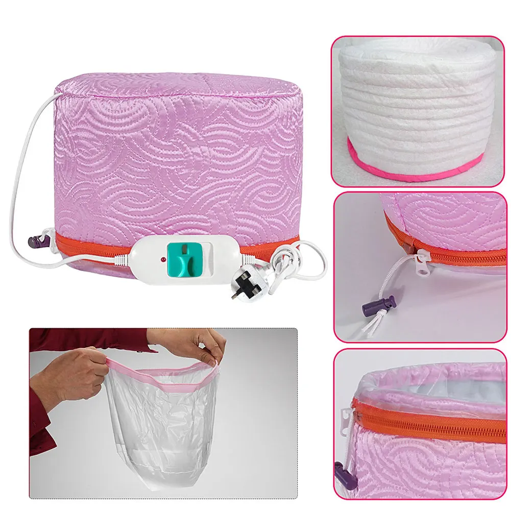 Salon Hair Heating Cap Thermal Treatment Steamer Cap Hair Care Hat for Women Home Spa Thermal Heat Cap for Hair Nourishing EU/UK 4