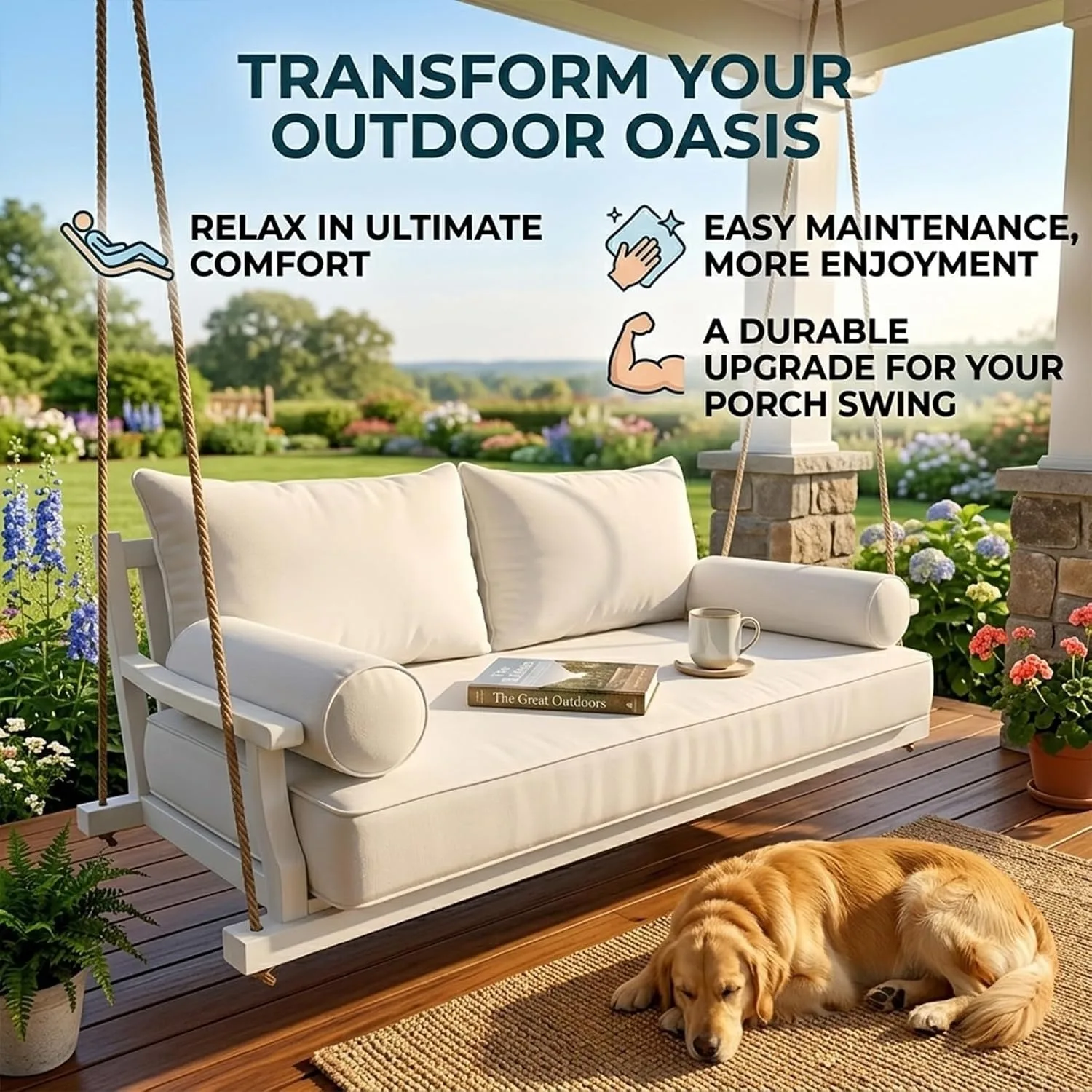 Outdoor Daybed Twin Mattress Cover Set 2