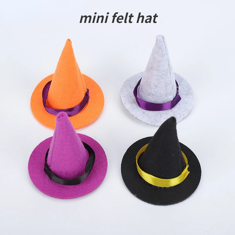 

Mini Witch Cap Halloween Little Wizard Hat Creative wine bottle decoration felt witch hat