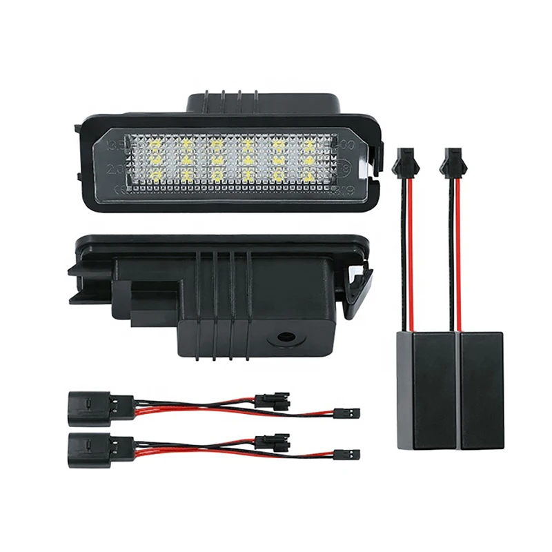 2Pcs No Error LED License Plate Lights Car Number Lamps For Porsche Cayenne Carr