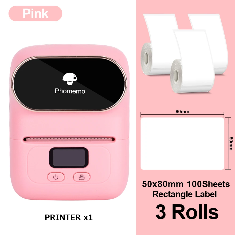 small phone printer Phomemo M110 Mini Portable Thermal Label Printer Multi-function Self-Adhesive Sticker Label Maker Machine for Office Clothes Tag mini handheld printer Printers