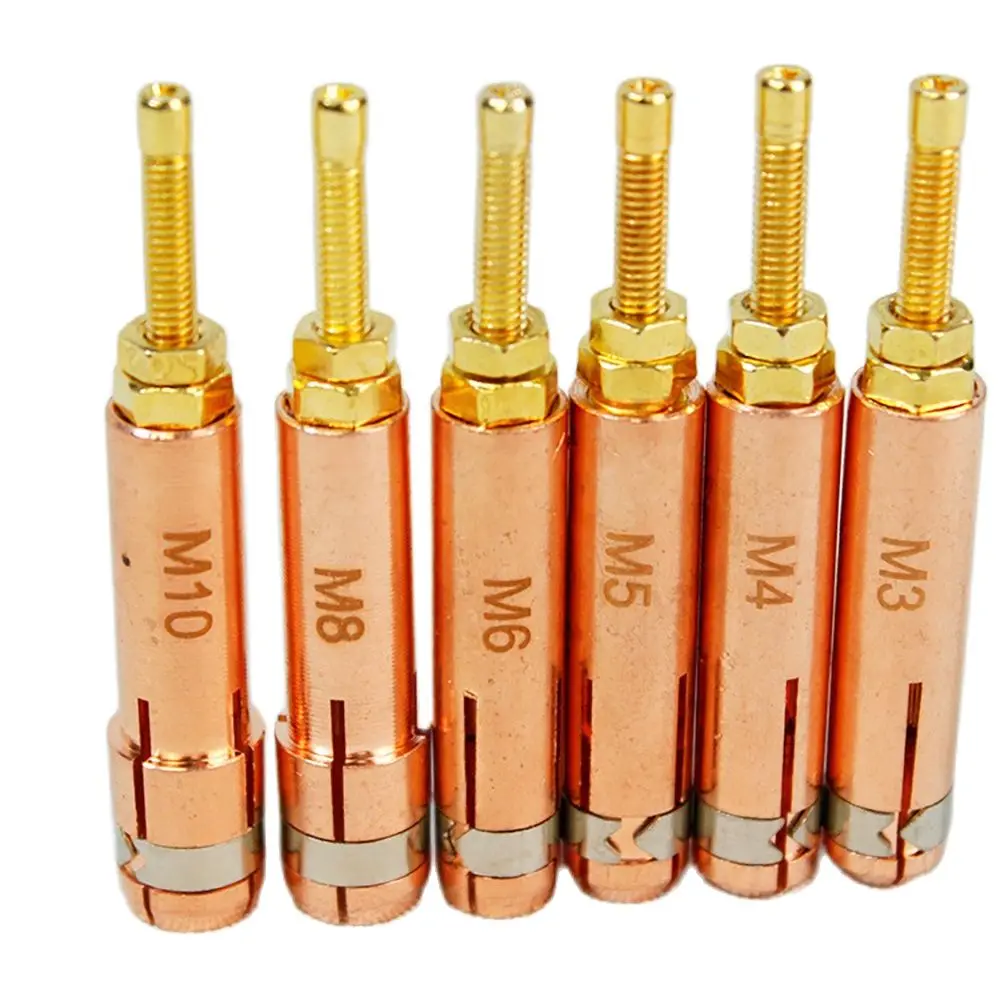 Each 5pcs Collet Chuck M3 M4 M5 M6 M8 M10 for Capacitor Discharge CD Stud Welding Gun Welding Torch Stud Welding Machine