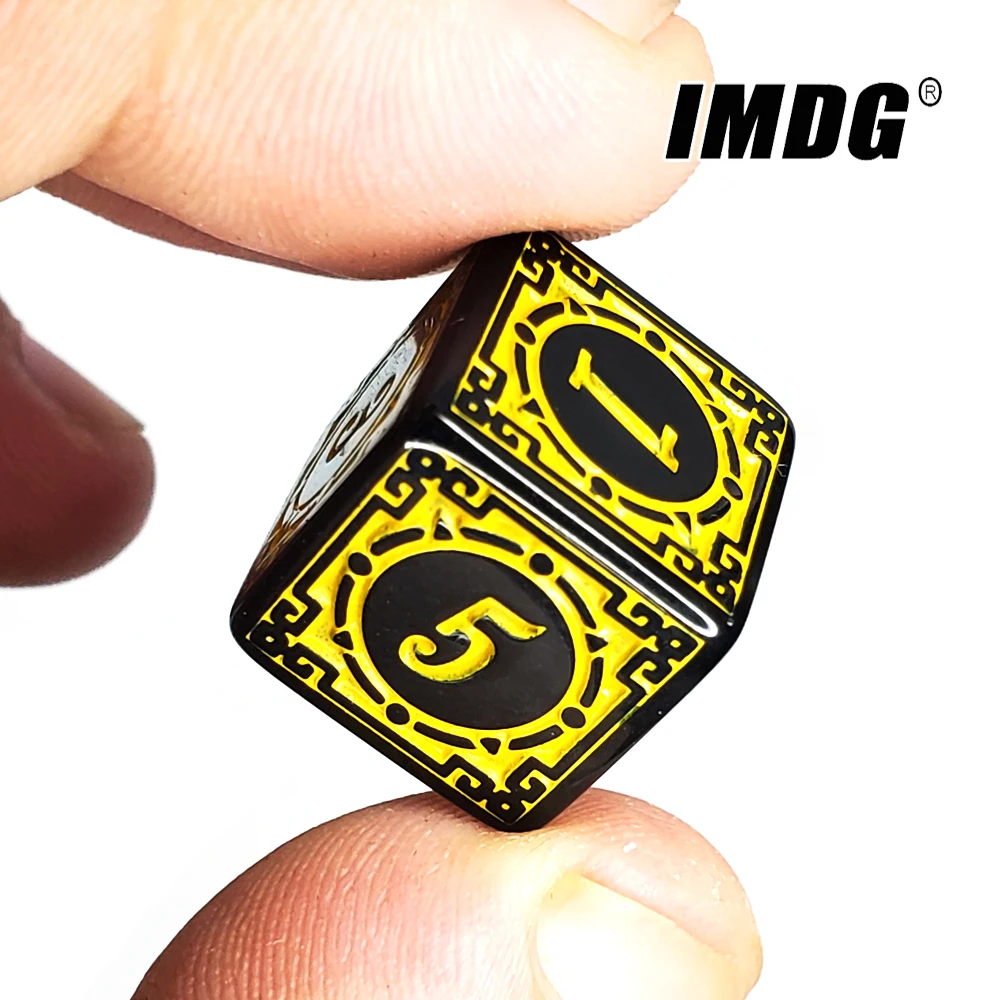 10pcs/pack Acrylic D6 Carved Pattern Dice 6-sides Accessories Polyhedron Digital Game Cubes game dice acrylic dice