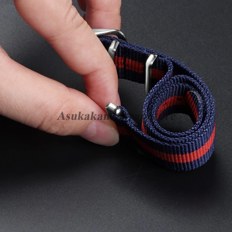 Canvas Nylon One-Piece Loop Watch Strap - Versatile Wristband