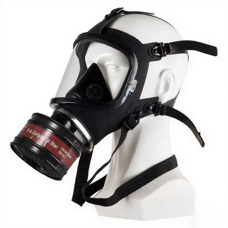 Gas Mask Survival Nuclear Chemical Full Face Respirator with 40mm Activated Carbon Filter for Spray Paint & Chemical