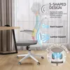 Office Chairs, Ergonomic Office Chair, Computer Chair with Adjustable Headrest, Lumbar Support, 2D Armrest 5