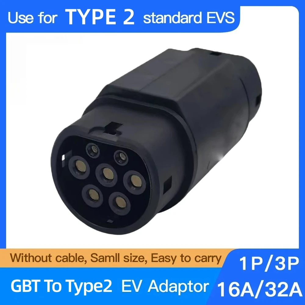 

GBT to Type 2 EV Charger Adaptor GB To IEC 62196 Type2 Standard EV Charger Converter Adapter 16A 32A for EVSE Charging