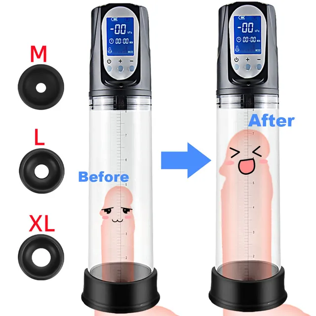 Electric Penis Pump Vibrator Sex Toys for Men Male Masturbator USB Automatic Penis Extender Vacuum Pump Enlargement Enhancer 1