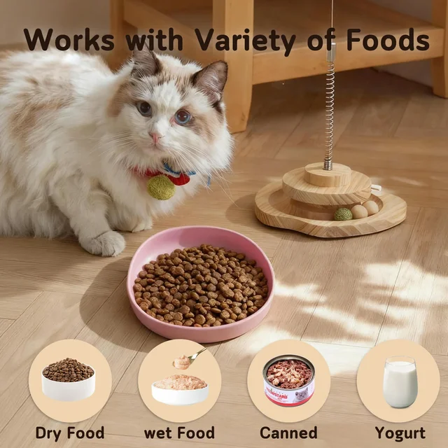 2PCS Whisker-Friendly Silicone Cat Plates, Wide Shallow Pet Bowls, Non-Spill Feeding Dish for Dry Wet Food 3