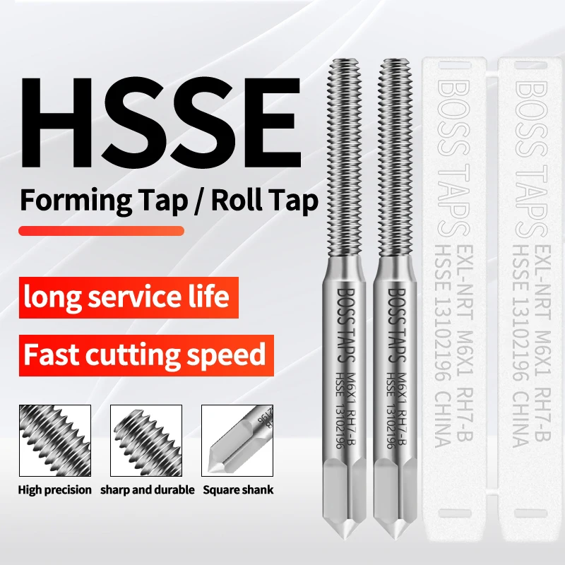 HSSE-M42 JIS Standard Roll Forming Tap M1 M1.2 M1.4 M2 M3 M4 M5 M6 M8 M10 M12 M14 M20 Machine Screw