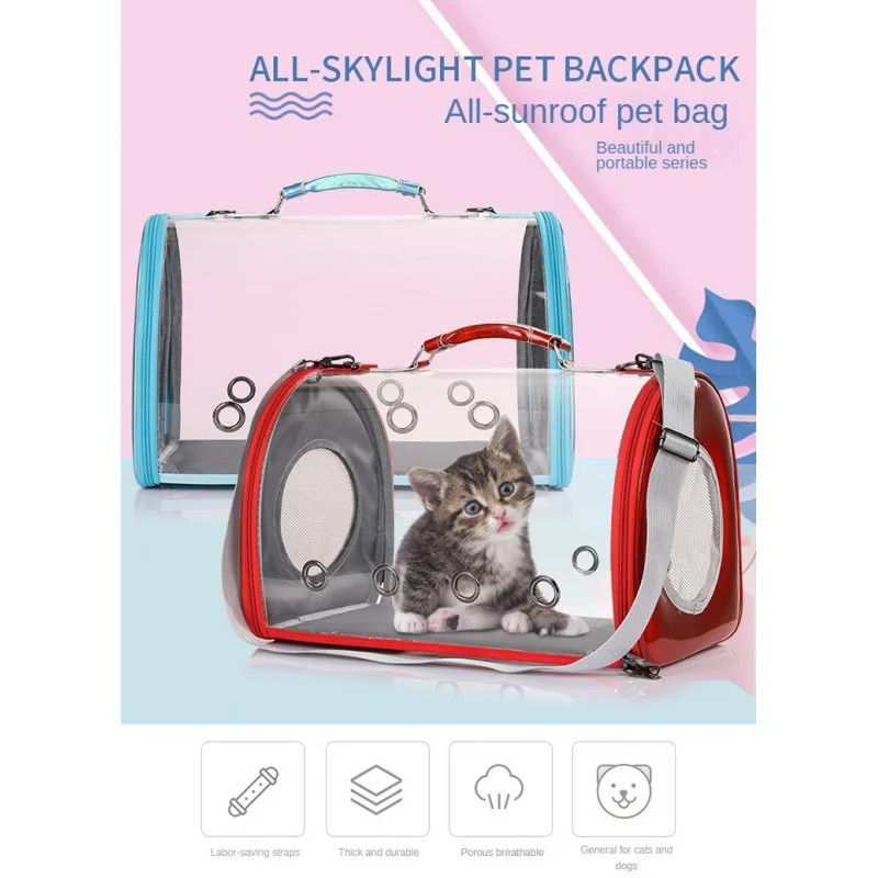 

Portable Pet Backpack, Transparent Outgoing Cat Bag, Breathable Diagonal Pet Bags