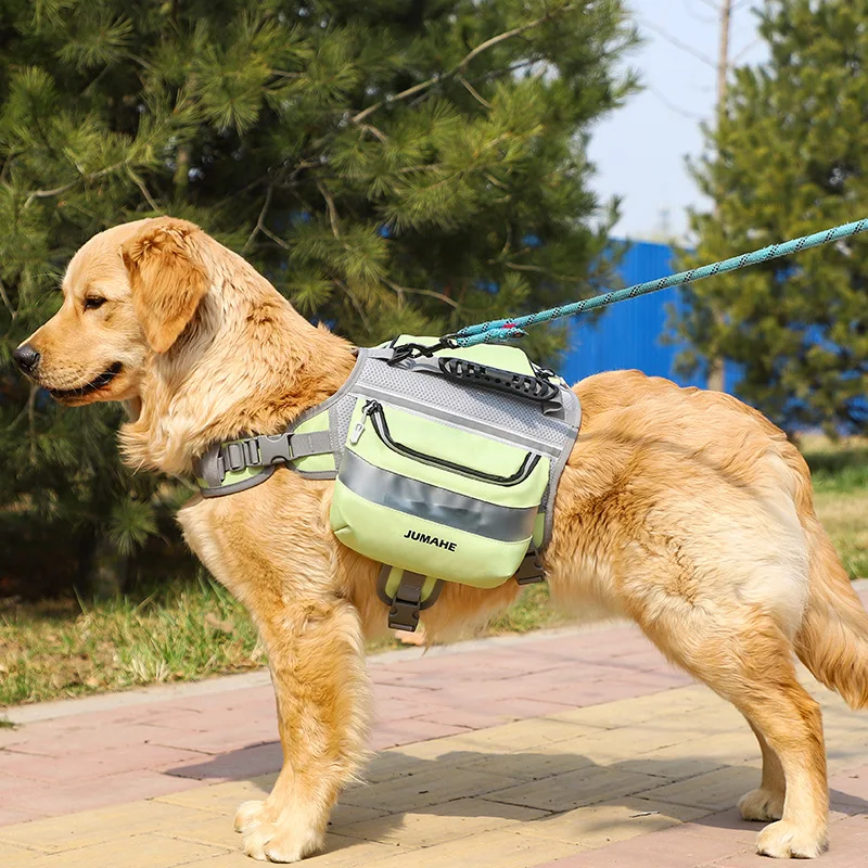 Mochila Para Perros Grandes De 20 A 45 Kg - Arnés Táctico Cesar Millan Style, Impermeable Y Transpirable, Con Bolsillos Extraíbles Y Reflectante