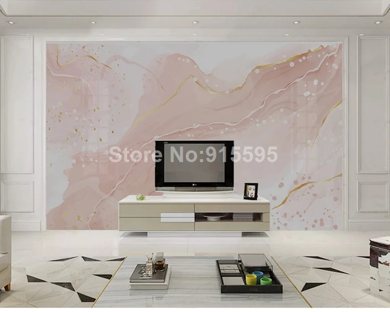estilo moderno Ins, mármore rosa, quarto, sala
