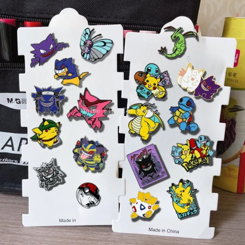 

Милая аниме-брошь Pikachu, модный Индивидуальный мультяшный значок, Студенческая сумка, модные ювелирные изделия, аксессуары, эмалированная брошь на лацкан, подвеска