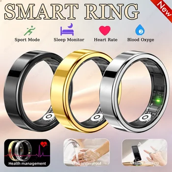 2026 New Smart Ring Men Women, Heart Rate Blood Oxygen and Sleep Monitor Smartring IP68 & 5ATM Waterproof, Multi-sport Mode Ring 1