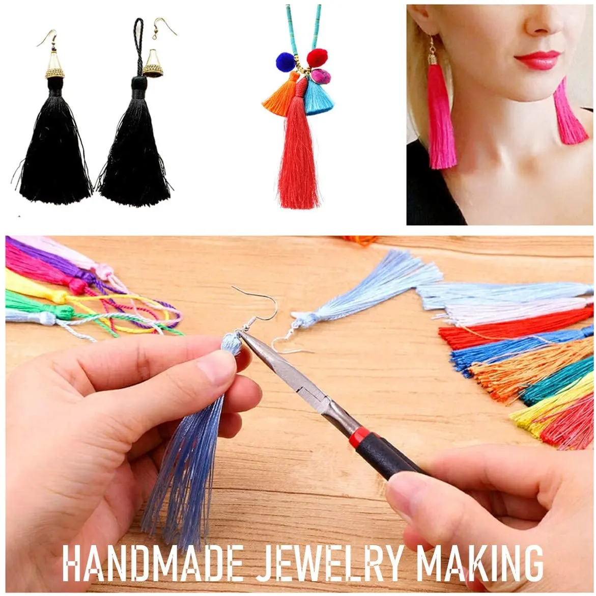 32Pcs 13cm 교수형 밧줄 책갈피 Tassels 프린지 브러시 부드러운 Tassels DIY 쥬얼리에 대한 수제 공예 액세서리 만들기