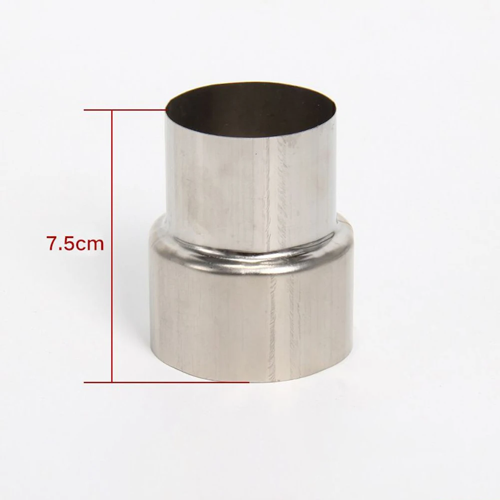 Fogão Tubo Extensão Redutor Redutor Tubing Connector Chimney Adaptor 60 mm 70 mm 80 mm 90 mm 100 mm 110 mm 120 mm 1pc Aço Inoxidável