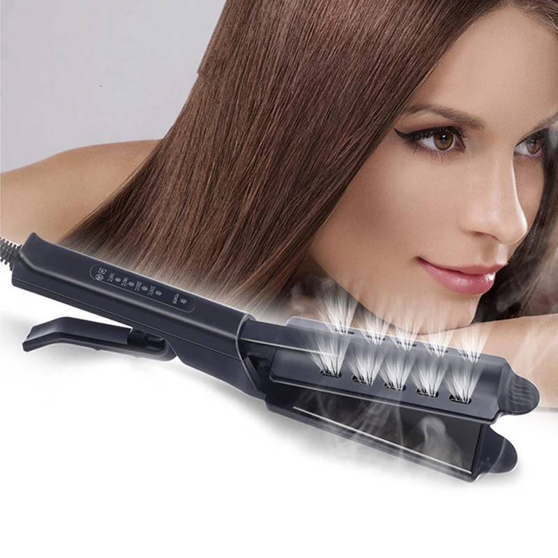 Hair Straightener Ceramic Tourmaline Ionic Flat Iron Hair Straightener Widen Panel For Women 2