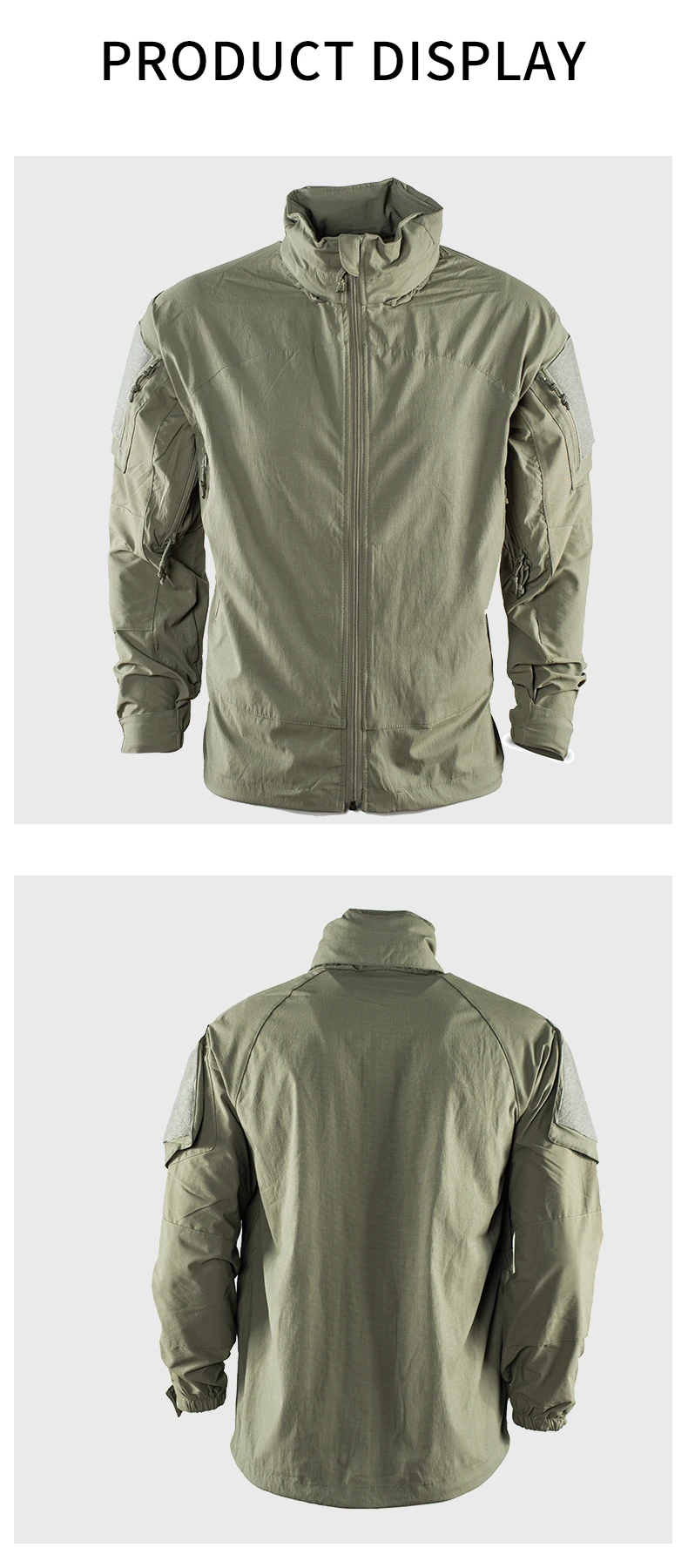 Mege Outdoor Tactical Softshell PCU L5 Jacket Nylon Thin Style Assault Combat Field Coat for Hiking Climbing Military Uniform