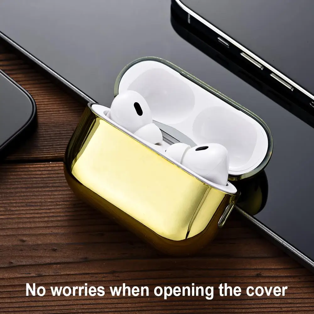 

Plating PC Earphone Cover For AirPods Pro 2 2nd 2023 USB C Case Electroplated Protective Cases For AirPods Pro2 3 3rd 2 1 Cover