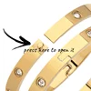 6mm 4mm Stainless Steel Bangles For Women Bracelets On Hand Lady Women's Fashion Jewelry Rhinestone Designer Gift Titanium Steel 4