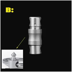 Titanium Alloy Quick Release Rotatable Safety Keychain with Lock Design (B - Buckle)