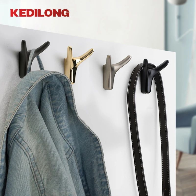 Furniture hardware European style horn hook bathroom wardrobe door wall hook 4