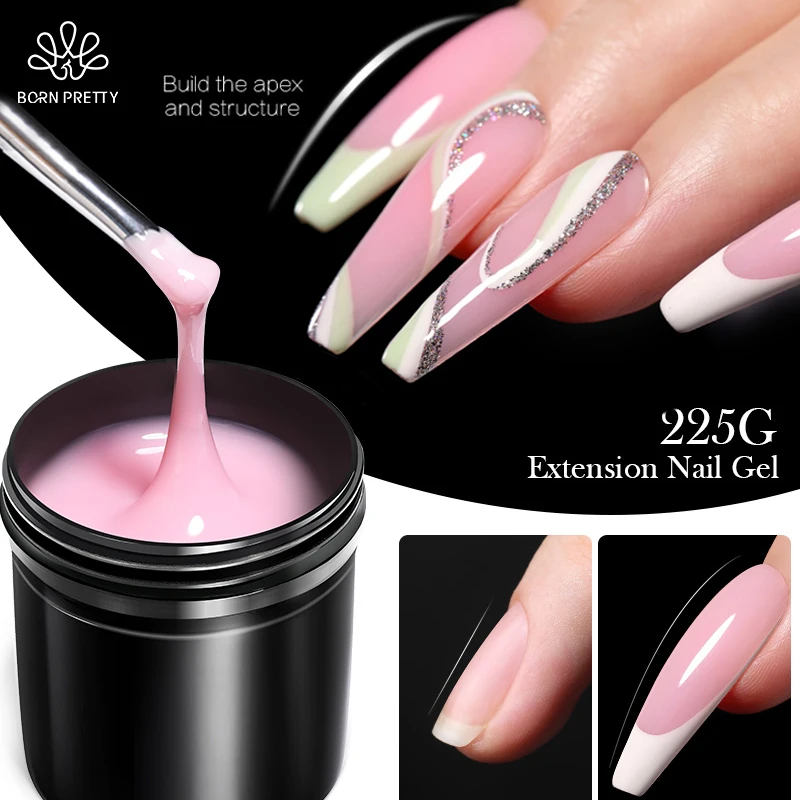 Born Pretty 225g Nail Extension Gel Jelly White Pink Clear Gel Nail
