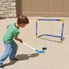 Hover Soccer Toys Set Anti-Bump High-Elasticity 2 In 1 Hockey Toys Hockey Net Targets Hockey Indoor Goal Set Indoor Mini Goal 4