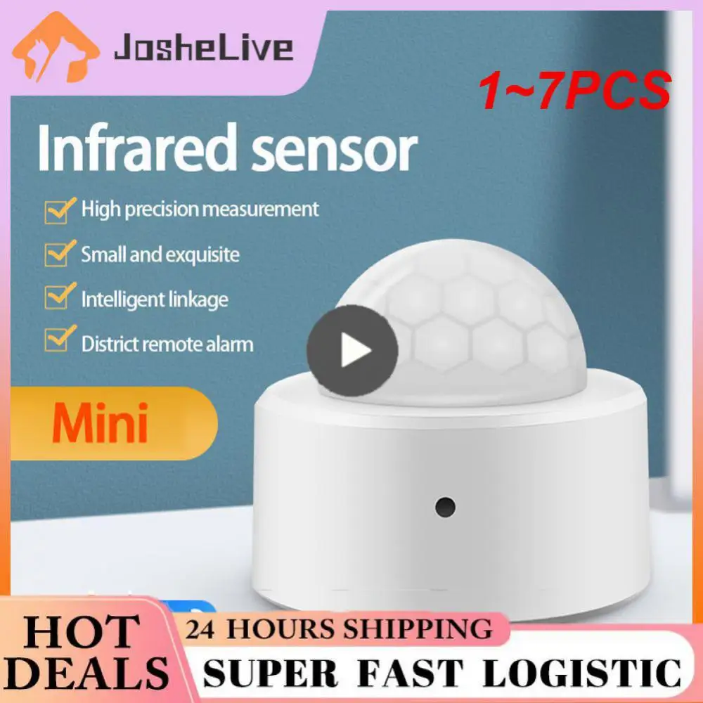 

1~7PCS Tuya Zigbee 3.0 Mini Smart Human Body Motion PIR Transducer Infrared Sensor Detector Smart Life Home Security Phone APP