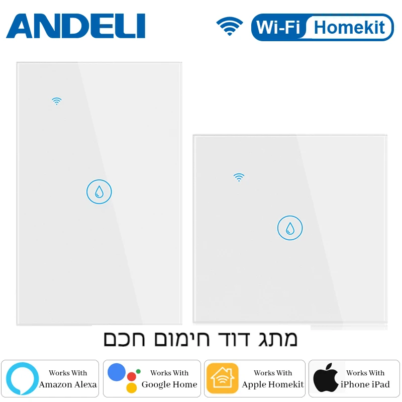 Apple Homekit สมาร์ทเครื่องทําน้ําอุ่นสวิทช์ EU/US WIFI Touch Sensor 4000W 20A หม้อไอน้ําสวิทช์ผนังสมาร์ทบ้าน Siri Voice Control 1