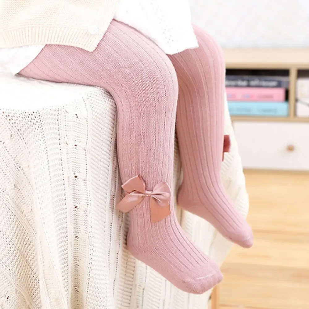 Girls Tights Winter Pantyhose Baby Infant Child Thick Warm Stockings Bowknet Kids Tights Baby Panty Maillot Bow Classic