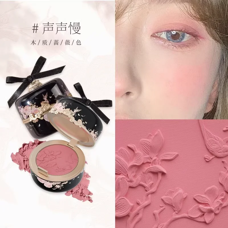 

Flower Knows Embossed Blush Classical Rouge Lightweight Apricot Pink Blusher Long-lasting Matte Waterproof Korea Makeup Cosmetic