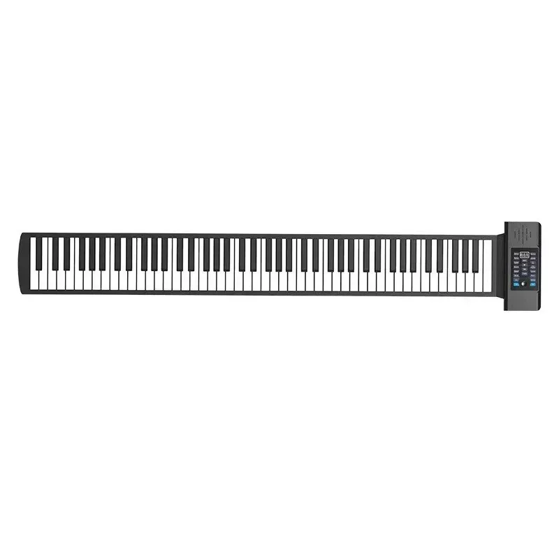 88 Keys Electronic Piano MIDI &USB Charge Portable ABS Soft Silicone Flexible Keyboard Digital Roll Up Piano Horn Pedal