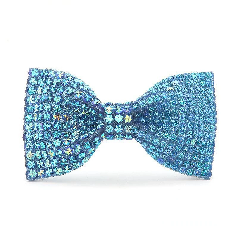 Papillon Con Strass Di Cristallo Per Donna E Uomo | Clip O Cinturino Regolabile | Nero, Blu, Bordeaux | Accessorio Per Matrimoni, Feste, Smoking
