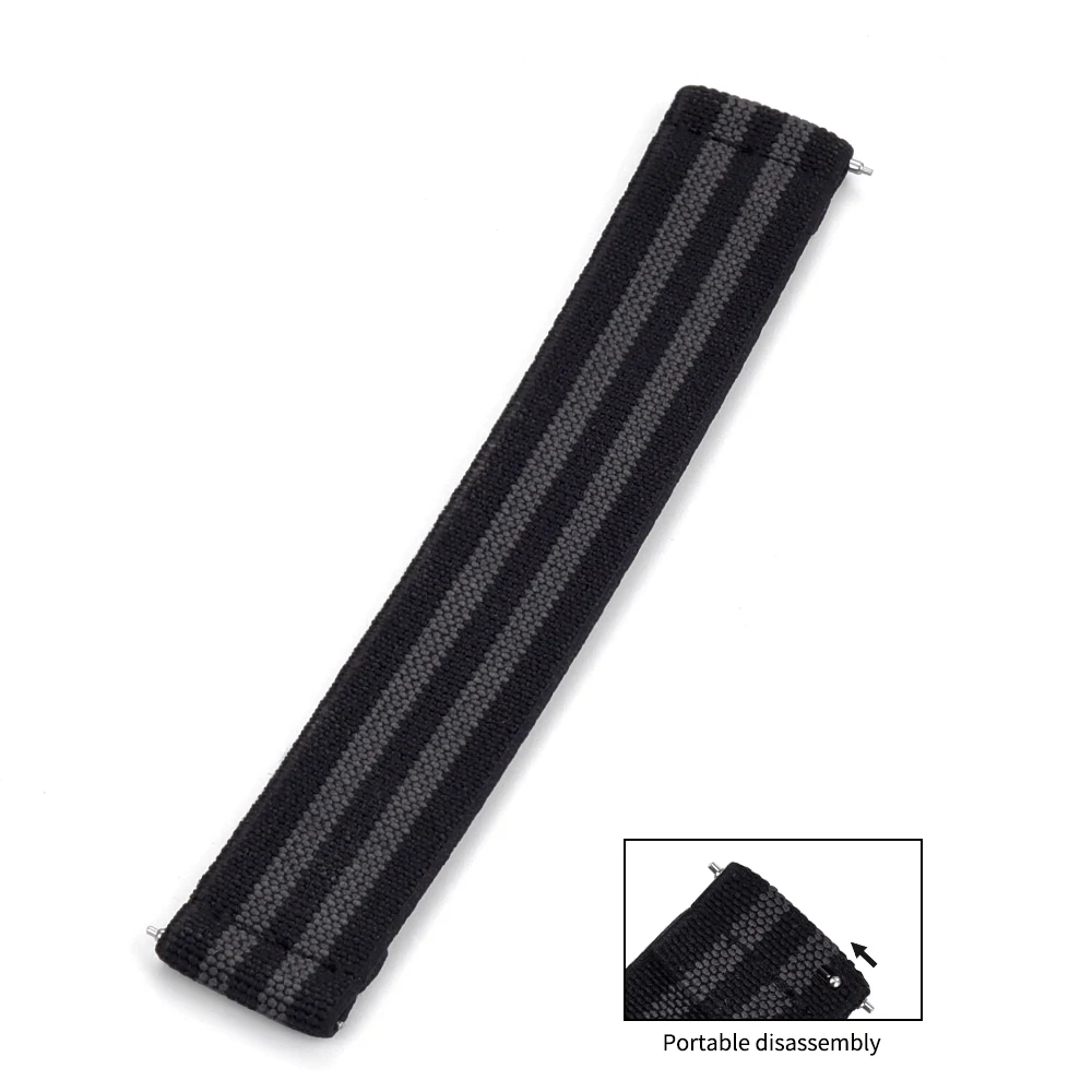 Pale Blue Premium Grade Nylon Hook and Loop Adhesive Watch Band Strap, Length 13cm