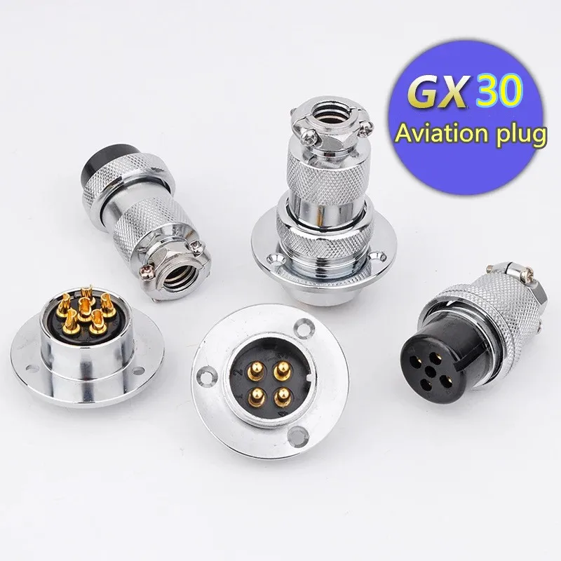 30mm Round Electrical Connector Male Plug Female Socket DF30 GX30