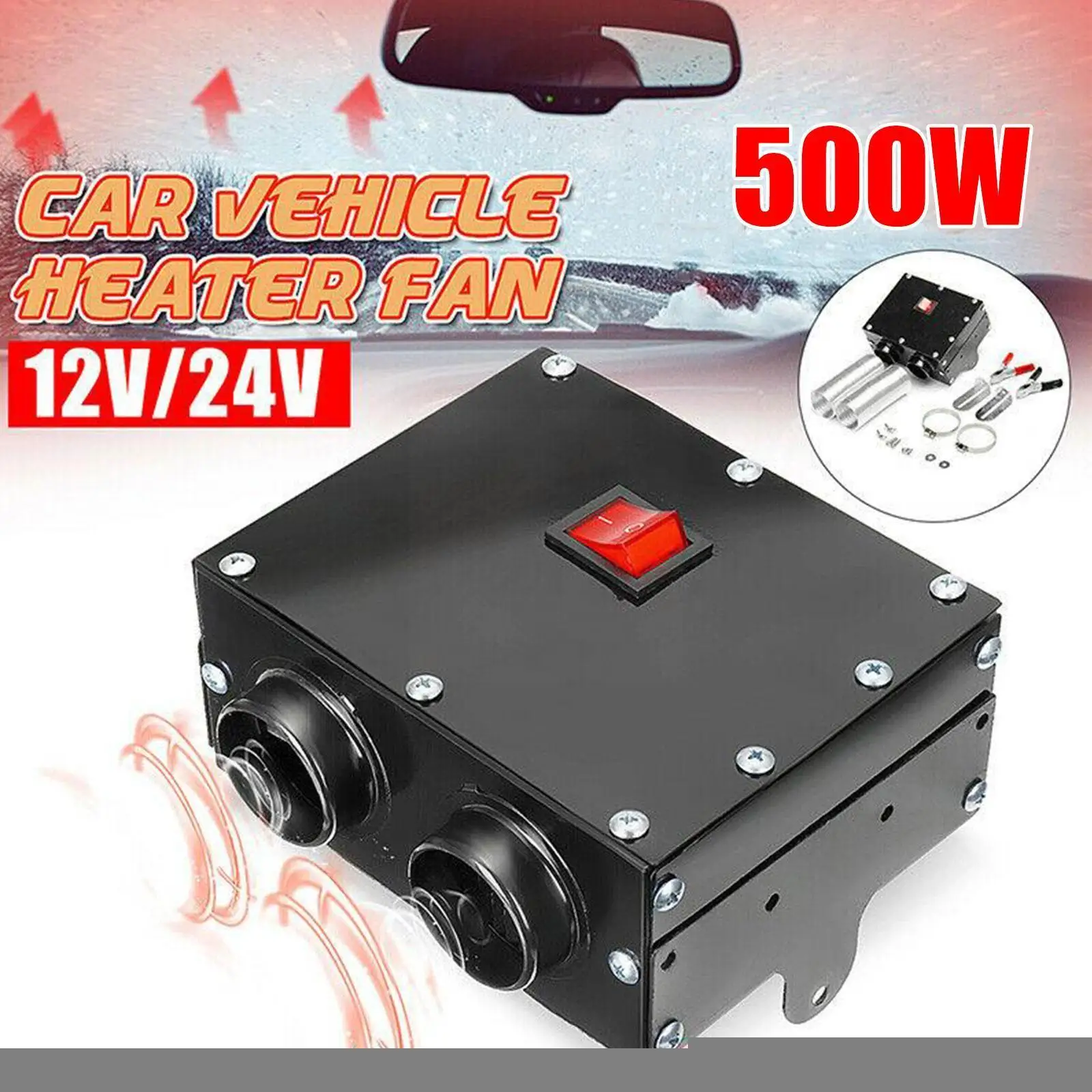Winter Heater 3 Holes 600W-800W Fast Heating Car Defroster