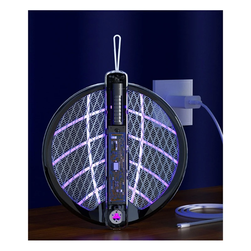 Matamoscas para el hogar con lรกmpara, recargable por USB, plegable, matamoscas de verano