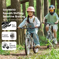ROCKBROS Vélo enfant cadre en alliage d'aluminium léger 9 vitesses pour adolescents garçons et filles 16/20/24/26 pouces vélo co 2