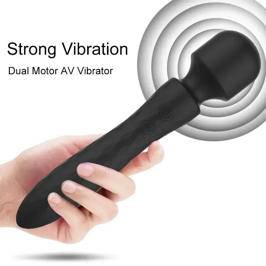 Dual Motor Vibrator For Woman AV Magic Wand G Spot Massage Clitoris Stimulation 10 Vibration Modes Adult Sex Toys sex toys