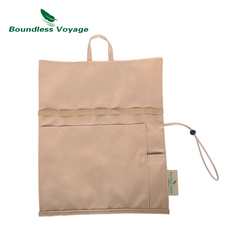 Boundless Voyage Tent Stakes Bag Cutlery Storage Bag Outdoor Camping Tent Pegs Nails Drawstring Storage Travel Stuff Sack