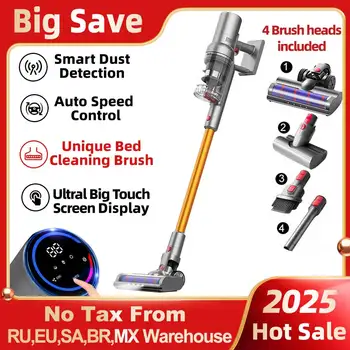 ABIR VC205 Cordless Handheld Vacuum Cleaner,27000PA,Touch Screen,Smart Dust Sensor,Auto Speed Control for Home Bed Carpet Clean