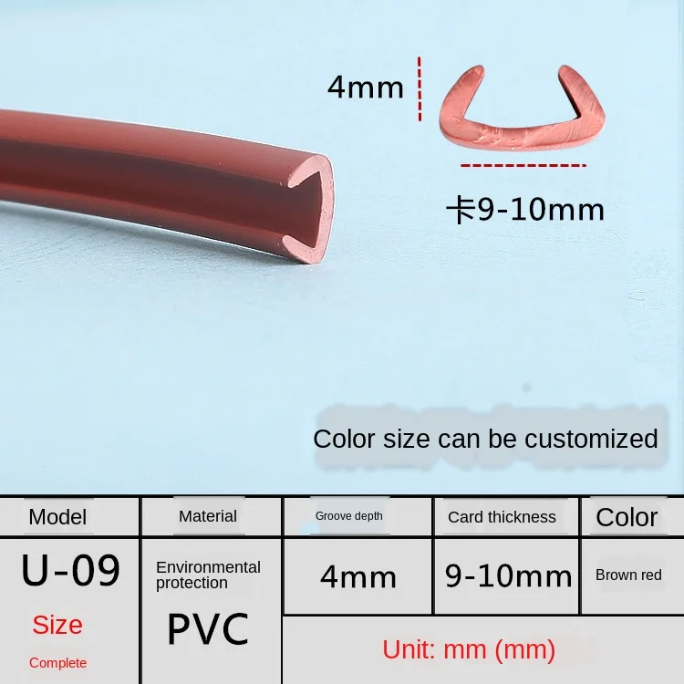 U Edge Banding Veneer - Soft PVC Edgeband in Assorted Colors and Sizes