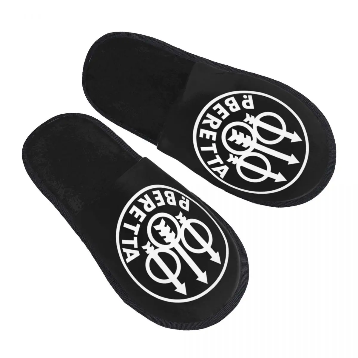 

Custom Military Fan Beretta Gun Logo Soft Memory Foam House Slippers Women Cozy Warm Anti-skid Sole Slipper