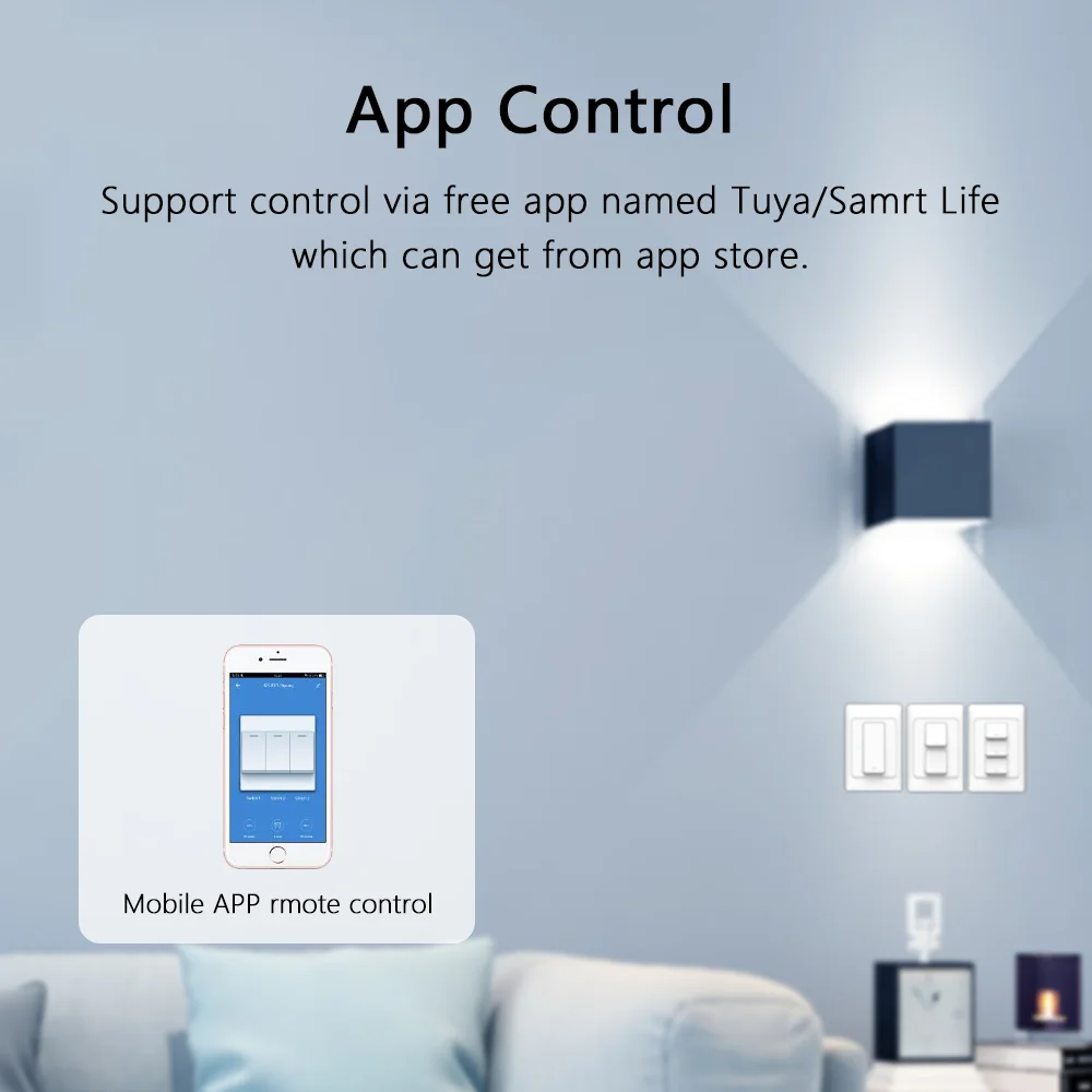 Smart Switch Smart Light Switch Tuya Smart WiFi/Zigbee Push Button Switches