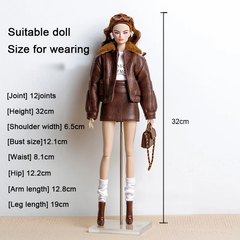 Xianxian Doll Clothes Suit 1/6 Anime BJD Supermodel Doll Clothes Accessories Fashion Classic Trench Coat Girl DIY Toys Collector 6