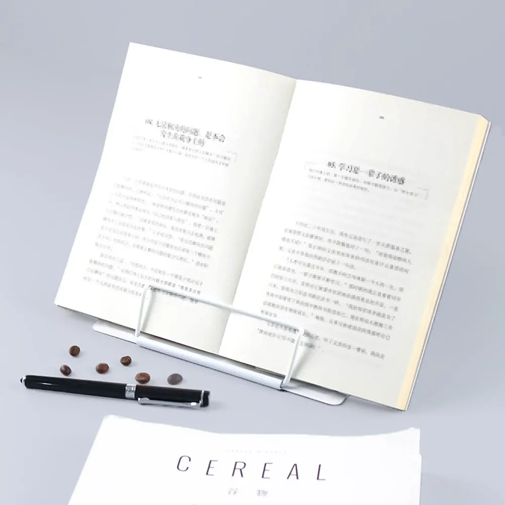 1Pcs 금속 독서 스탠드 조정 가능한 책 홀더 홈 오피스를위한 대형 흰색 다기능 독서 프레임 태블릿 브래킷