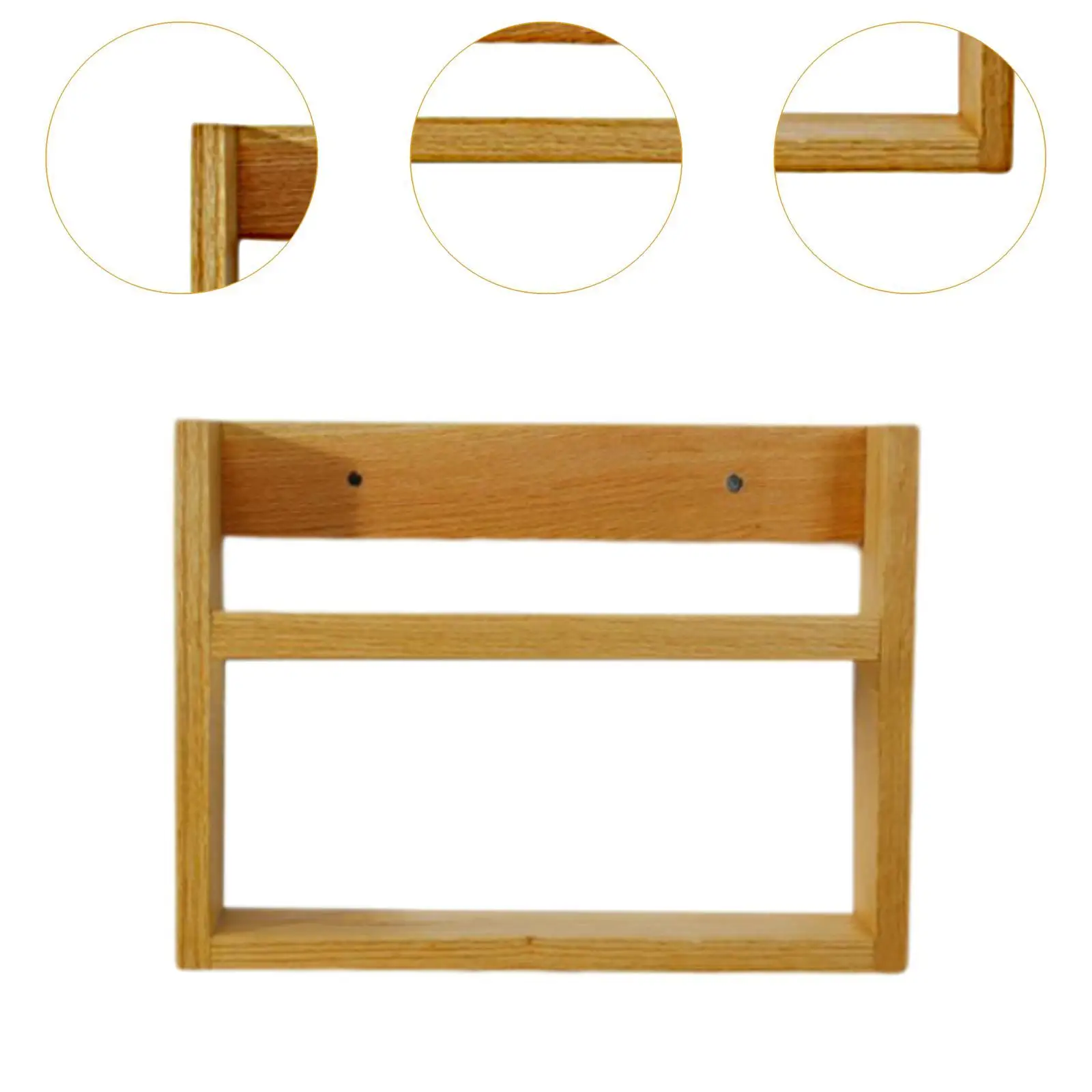 Wall Mounted Magazine Holder Simple Modern File Rack Wall Shelf Decorative Wood Magazine Rack Storage for Home Office Decor